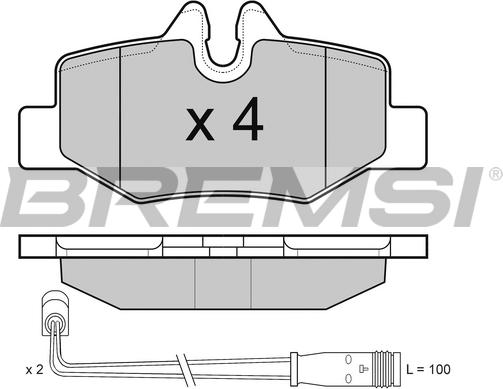 Bremsi BP3101 - Комплект спирачно феродо, дискови спирачки vvparts.bg