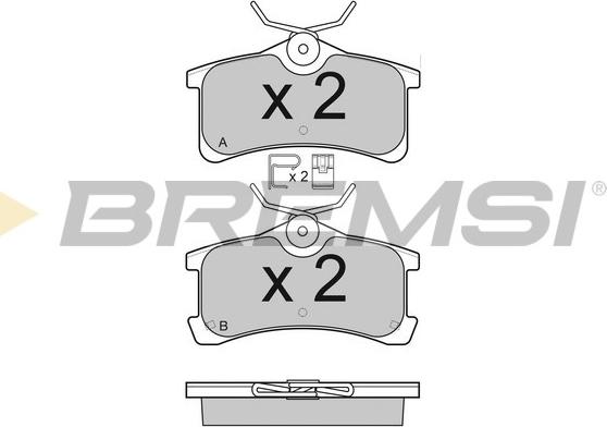 Bremsi BP3107 - Комплект спирачно феродо, дискови спирачки vvparts.bg