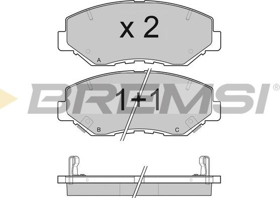 Bremsi BP3117 - Комплект спирачно феродо, дискови спирачки vvparts.bg