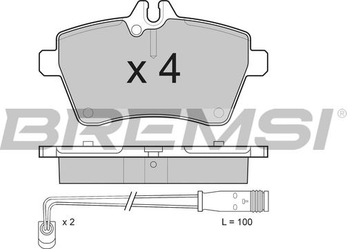 Bremsi BP3189 - Комплект спирачно феродо, дискови спирачки vvparts.bg