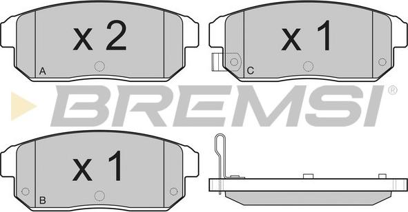 Bremsi BP3184 - Комплект спирачно феродо, дискови спирачки vvparts.bg