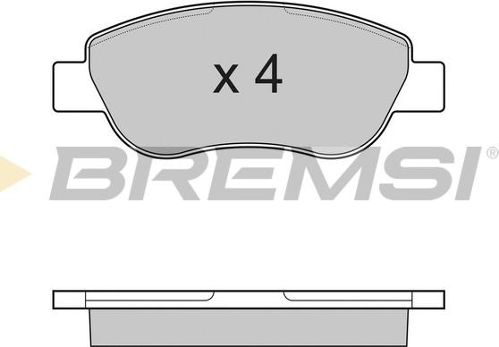 Bremsi BP3186 - Комплект спирачно феродо, дискови спирачки vvparts.bg