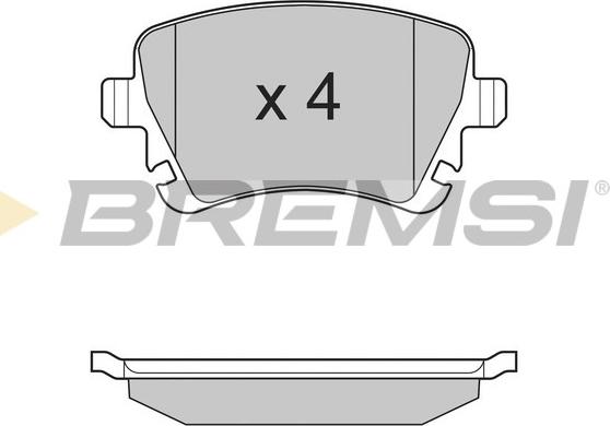 Bremsi BP3130 - Комплект спирачно феродо, дискови спирачки vvparts.bg