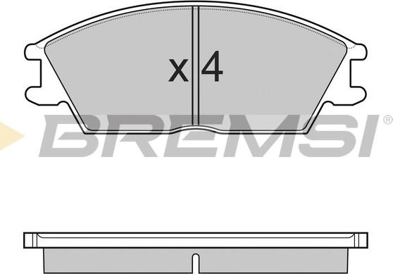 Bremsi BP3124 - Комплект спирачно феродо, дискови спирачки vvparts.bg