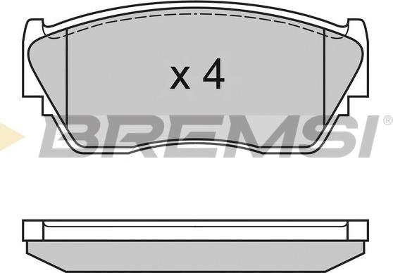 Bremsi BP3125 - Комплект спирачно феродо, дискови спирачки vvparts.bg
