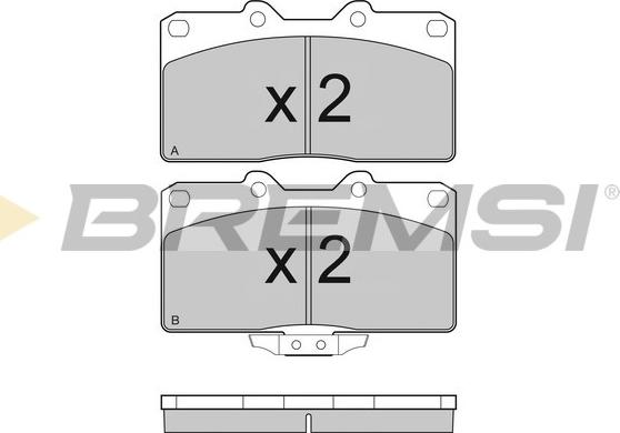 Bremsi BP3128 - Комплект спирачно феродо, дискови спирачки vvparts.bg