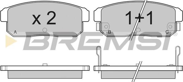 Bremsi BP3171 - Комплект спирачно феродо, дискови спирачки vvparts.bg