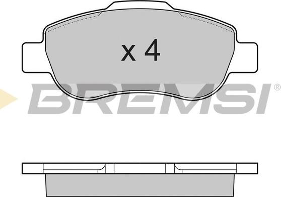 Bremsi BP3178 - Комплект спирачно феродо, дискови спирачки vvparts.bg