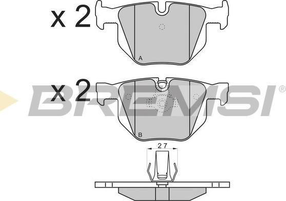 Bremsi BP3173 - Комплект спирачно феродо, дискови спирачки vvparts.bg