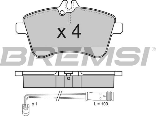 Bremsi BP3172 - Комплект спирачно феродо, дискови спирачки vvparts.bg