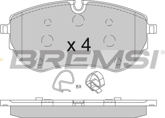 Bremsi BP3849 - Комплект спирачно феродо, дискови спирачки vvparts.bg