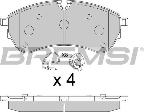 Bremsi BP3846 - Комплект спирачно феродо, дискови спирачки vvparts.bg