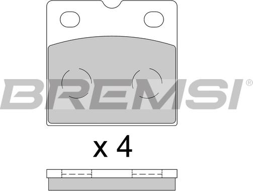 Bremsi BP3851 - Комплект феродо за накладки, дискова ръчна спирачка vvparts.bg
