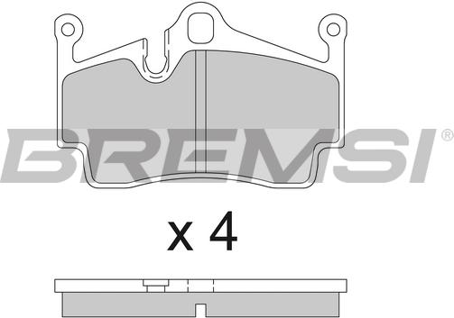 Bremsi BP3857 - Комплект спирачно феродо, дискови спирачки vvparts.bg