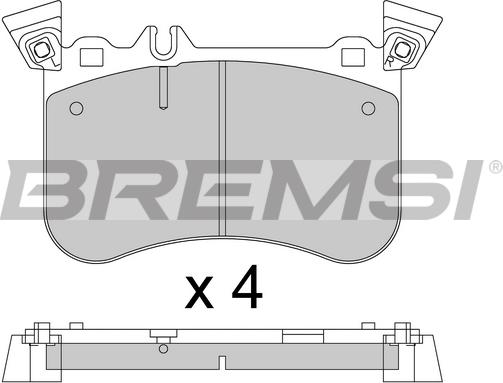 Bremsi BP3802 - Комплект спирачно феродо, дискови спирачки vvparts.bg