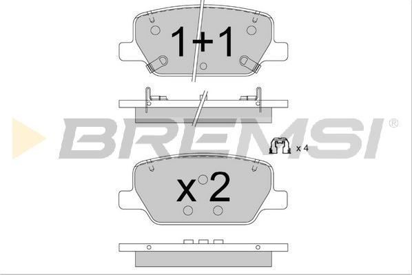 Bremsi BP3881 - Комплект спирачно феродо, дискови спирачки vvparts.bg