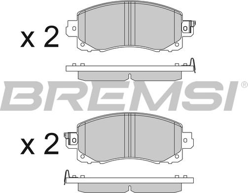 Bremsi BP3821 - Комплект спирачно феродо, дискови спирачки vvparts.bg