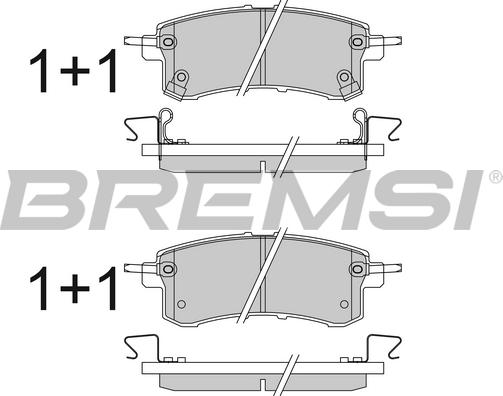 Bremsi BP3823 - Комплект спирачно феродо, дискови спирачки vvparts.bg