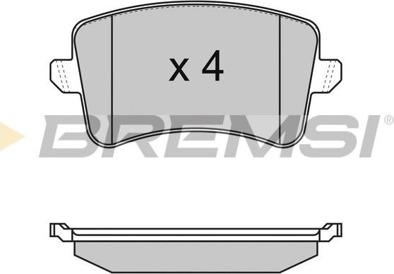 Bremsi BP3349 - Комплект спирачно феродо, дискови спирачки vvparts.bg