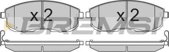 Bremsi BP3342 - Комплект спирачно феродо, дискови спирачки vvparts.bg