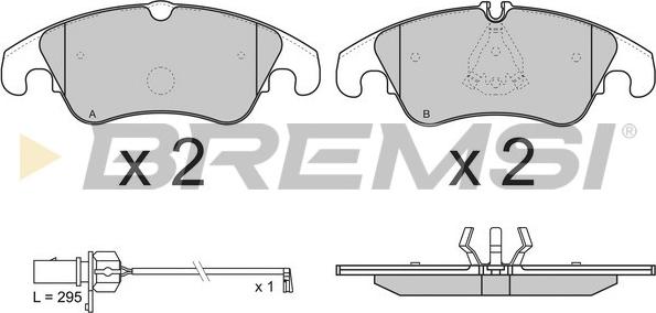 Bremsi BP3347 - Комплект спирачно феродо, дискови спирачки vvparts.bg