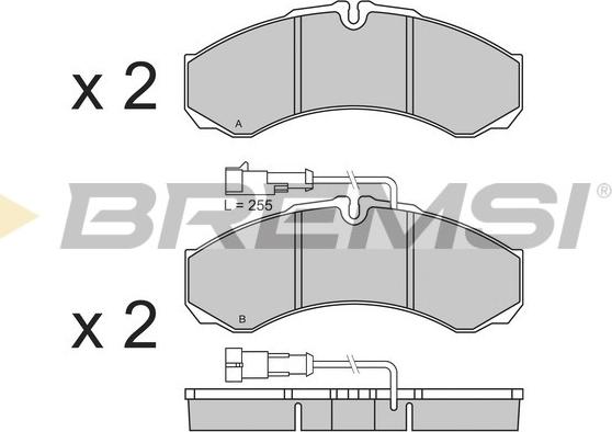 Bremsi BP3361 - Комплект спирачно феродо, дискови спирачки vvparts.bg