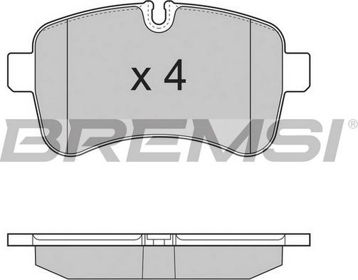 Bremsi BP3315TR - Комплект спирачно феродо, дискови спирачки vvparts.bg