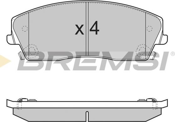 Bremsi BP3389 - Комплект спирачно феродо, дискови спирачки vvparts.bg
