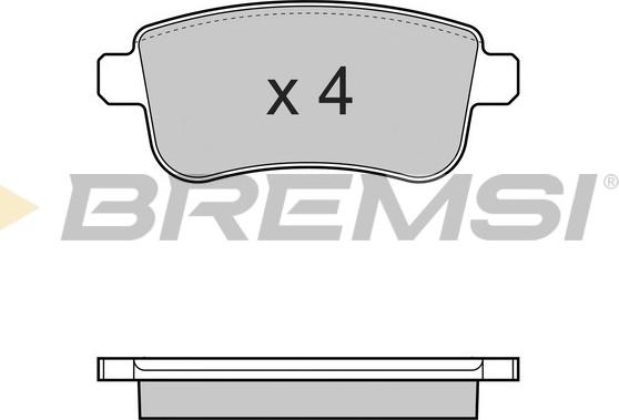 Bremsi BP3384 - Комплект спирачно феродо, дискови спирачки vvparts.bg