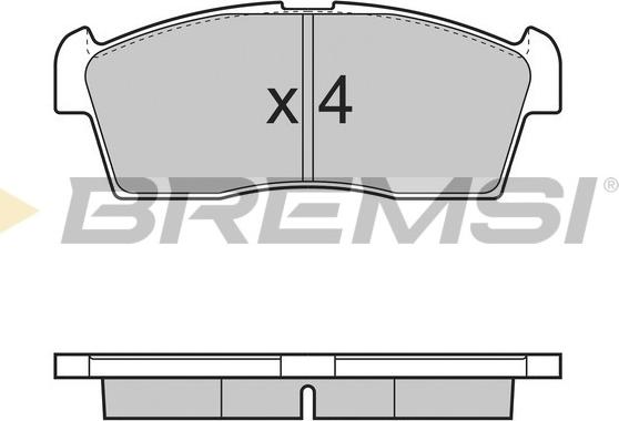 Bremsi BP3380 - Комплект спирачно феродо, дискови спирачки vvparts.bg