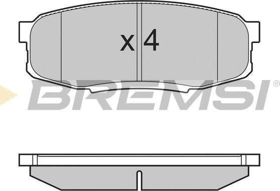 Bremsi BP3382 - Комплект спирачно феродо, дискови спирачки vvparts.bg