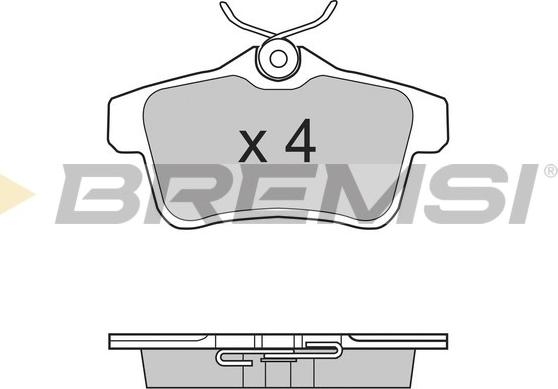 Bremsi BP3387 - Комплект спирачно феродо, дискови спирачки vvparts.bg