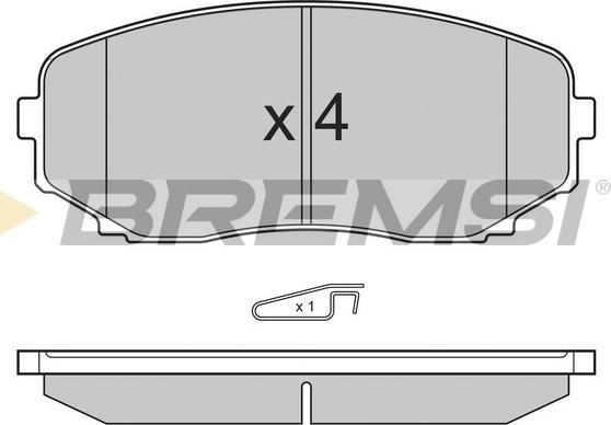 Bremsi BP3332 - Комплект спирачно феродо, дискови спирачки vvparts.bg