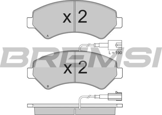 Bremsi BP3323 - Комплект спирачно феродо, дискови спирачки vvparts.bg