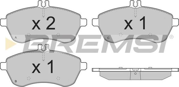 Bremsi BP3327 - Комплект спирачно феродо, дискови спирачки vvparts.bg