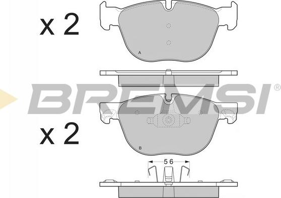 Bremsi BP3371 - Комплект спирачно феродо, дискови спирачки vvparts.bg