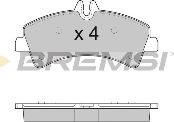 Bremsi BP3291 - Комплект спирачно феродо, дискови спирачки vvparts.bg