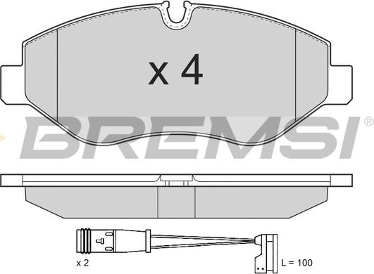 Bremsi BP3292 - Комплект спирачно феродо, дискови спирачки vvparts.bg