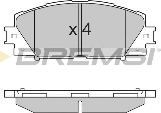 Bremsi BP3249 - Комплект спирачно феродо, дискови спирачки vvparts.bg