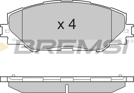 Bremsi BP3250 - Комплект спирачно феродо, дискови спирачки vvparts.bg