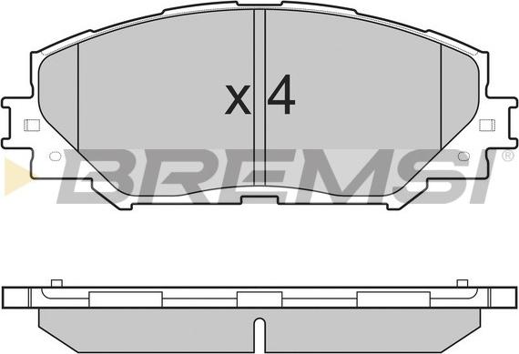 Bremsi BP3251 - Комплект спирачно феродо, дискови спирачки vvparts.bg