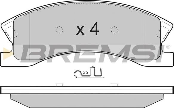 Bremsi BP3269 - Комплект спирачно феродо, дискови спирачки vvparts.bg
