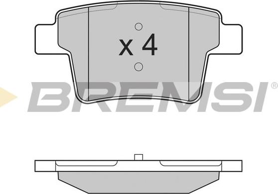 Bremsi BP3266 - Комплект спирачно феродо, дискови спирачки vvparts.bg