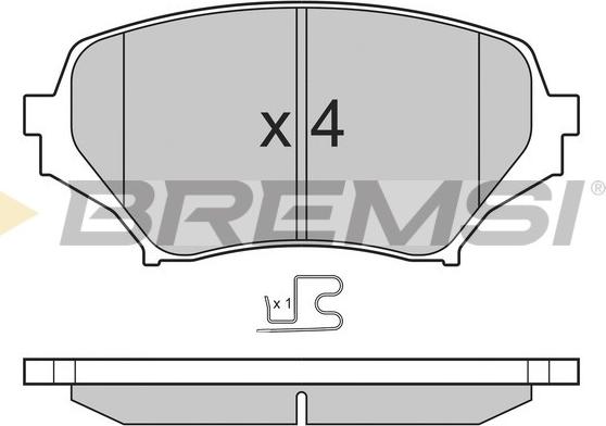 Bremsi BP3260 - Комплект спирачно феродо, дискови спирачки vvparts.bg