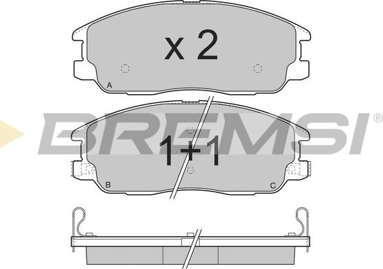 Bremsi BP3268 - Комплект спирачно феродо, дискови спирачки vvparts.bg