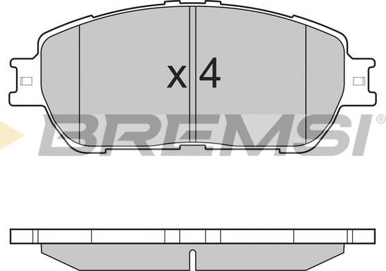 Bremsi BP3209 - Комплект спирачно феродо, дискови спирачки vvparts.bg