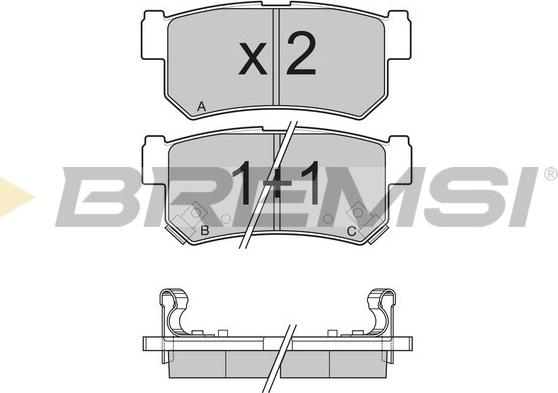 Bremsi BP3203 - Комплект спирачно феродо, дискови спирачки vvparts.bg