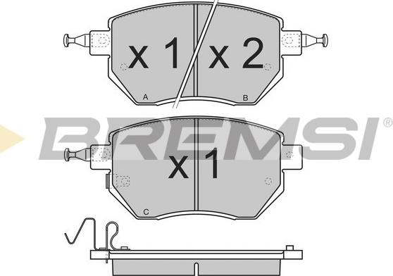 Bremsi BP3210 - Комплект спирачно феродо, дискови спирачки vvparts.bg