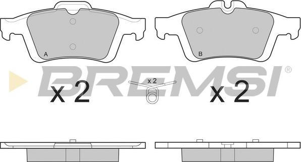 Bremsi BP3217 - Комплект спирачно феродо, дискови спирачки vvparts.bg