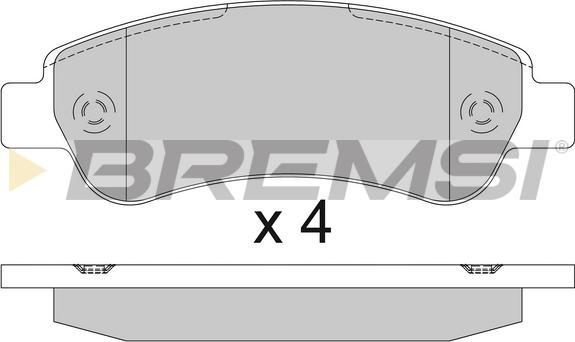 Bremsi BP3286TR - Комплект спирачно феродо, дискови спирачки vvparts.bg